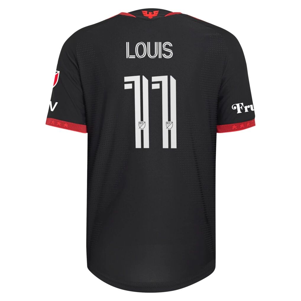 Louis Munteanu D.C. United adidas  2026 Black-and-Red Kit On-Field Authentic Patch Jersey