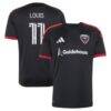 Louis Munteanu D.C. United adidas 2026 Black-and-Red Kit Replica Jersey - Black - Front View