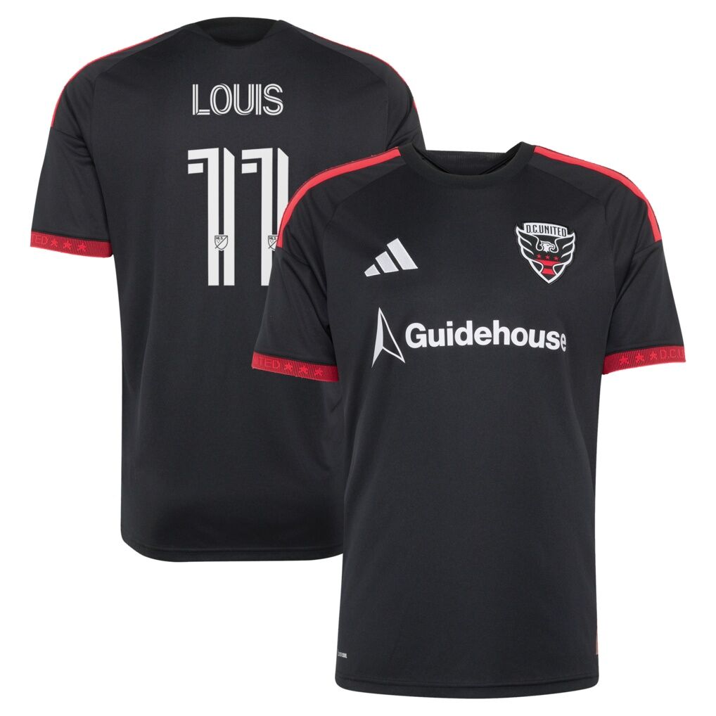 Louis Munteanu D.C. United adidas  2026 Black-and-Red Kit Replica Jersey