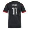 Louis Munteanu D.C. United adidas Women's 2026 Black-and-Red Kit Replica Jersey - Black - Detail View