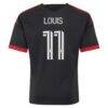 Louis Munteanu D.C. United adidas Youth 2026 Black-and-Red Kit Replica Jersey - Black - Detail View