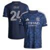 Tayvon Gray New York City FC adidas 2026 The All Nations Kit On-Field Authentic Patch Jersey - Blue - Front View