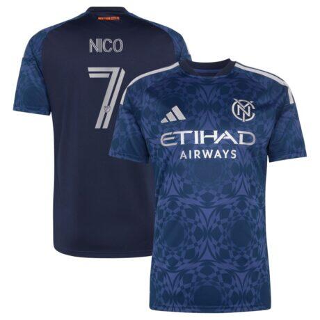 Nicolás Fernández Mercau New York City FC adidas 2026 The All Nations Kit Replica Jersey - Blue - Front View