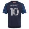 Maximiliano Moralez New York City FC adidas Youth 2026 The All Nations Kit Replica Jersey - Blue - Detail View