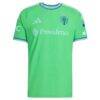 Cristian Roldan Seattle Sounders FC adidas 2026 The Evergreen State Kit On-Field Authentic Patch Jersey - - Side View