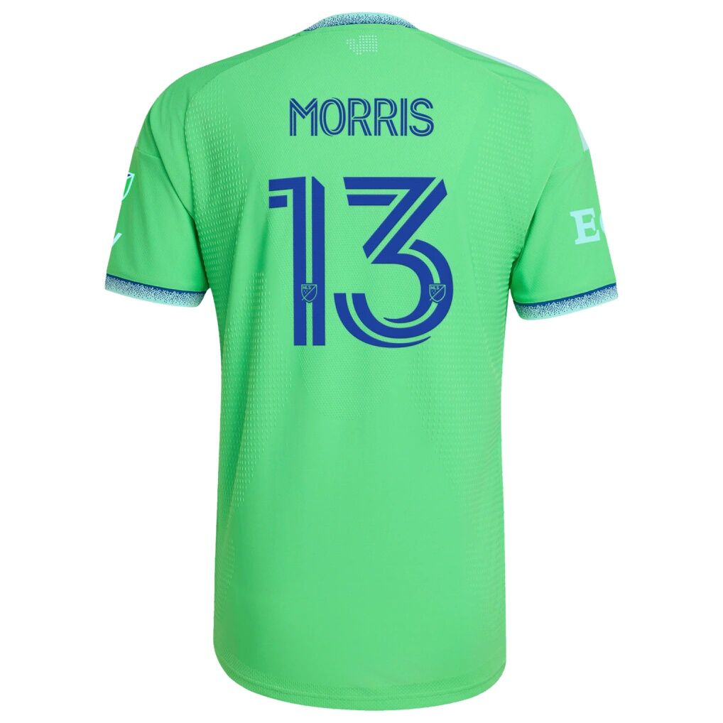 Jordan Morris Seattle Sounders FC adidas 2026 The Evergreen State Kit On-Field Authentic Patch Jersey - Rave Green