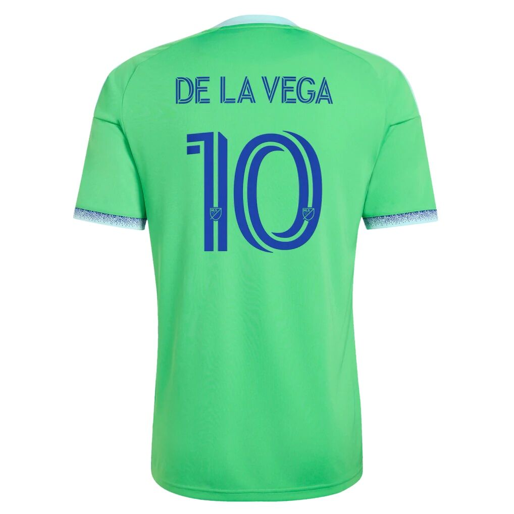 Pedro de la Vega Seattle Sounders FC adidas 2026 The Evergreen State Kit Replica Jersey - Rave Green