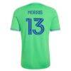 Jordan Morris Seattle Sounders FC adidas 2026 The Evergreen State Kit Replica Jersey - - Detail View