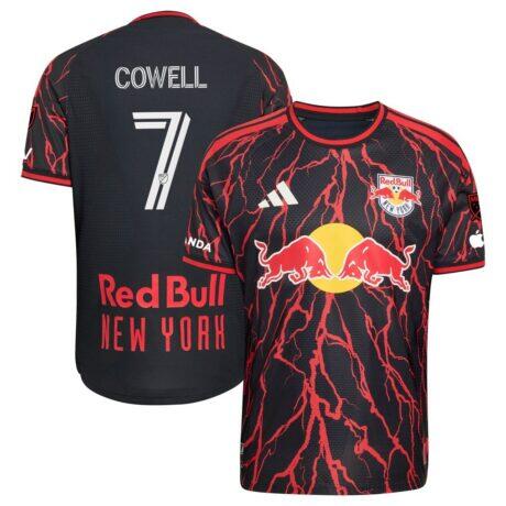 Cade Cowell New York Red Bulls adidas 2026 The Rooted Kit On-Field Authentic Patch Jersey - Black - Front View