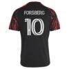 Emil Forsberg New York Red Bulls adidas 2026 The Rooted Kit Replica Jersey - Black - Detail View