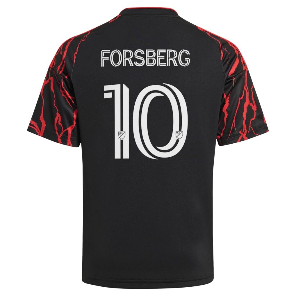 Emil Forsberg New York Red Bulls adidas Youth 2026 The Rooted Kit Replica Jersey