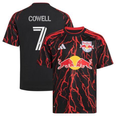 Cade Cowell New York Red Bulls adidas Youth 2026 The Rooted Kit Replica Jersey - Black - Front View