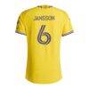 Robin Jansson Orlando City SC adidas 2026 Sunken Treasure Kit On-Field Authentic Patch Jersey - Yellow - Detail View