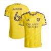 Robin Jansson Orlando City SC adidas 2026 Sunken Treasure Kit On-Field Authentic Patch Jersey - Yellow - Front View