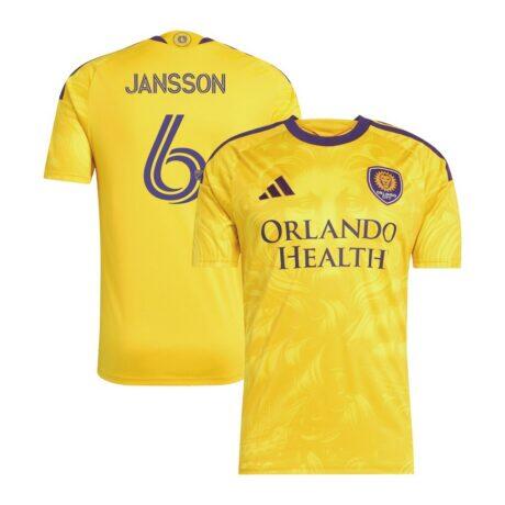 Robin Jansson Orlando City SC adidas 2026 Sunken Treasure Kit Replica Jersey - Gold - Front View