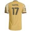 Marcel Hartel St. Louis CITY SC adidas 2026 The Tina Turner Kit On-Field Authentic Patch Jersey - Yellow - Detail View