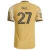 Fallou Fall St. Louis CITY SC adidas 2026 The Tina Turner Kit On-Field Authentic Patch Jersey - Yellow - Detail View
