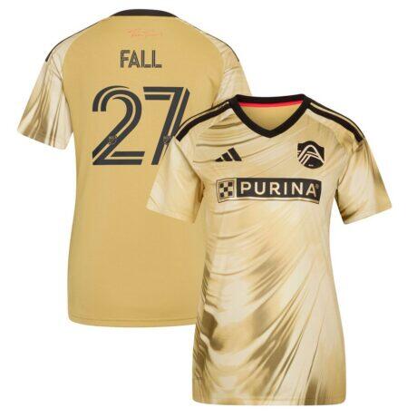 Fallou Fall St. Louis CITY SC adidas Women's 2026 The Tina Turner Kit Replica Jersey - Yellow - Front View