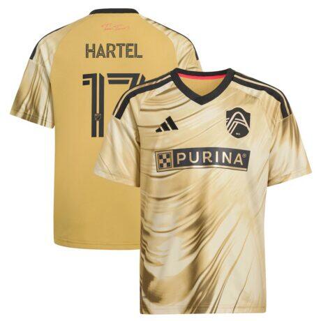 Marcel Hartel St. Louis CITY SC adidas Youth 2026 The Tina Turner Kit Replica Jersey - Yellow - Front View
