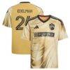 Daniel Edelman St. Louis CITY SC adidas Youth 2026 The Tina Turner Kit Replica Jersey - Yellow - Front View