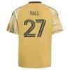 Fallou Fall St. Louis CITY SC adidas Youth 2026 The Tina Turner Kit Replica Jersey - Yellow - Detail View