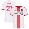 Jonathan Osorio Toronto FC adidas 2026 Winter Kit On-Field Authentic Patch Jersey - White - Front View