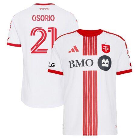 Jonathan Osorio Toronto FC adidas 2026 Winter Kit On-Field Authentic Patch Jersey - White - Front View
