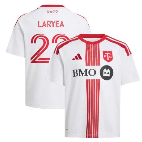 Richie Laryea Toronto FC adidas Youth 2026 Winter Kit Replica Jersey - White - Front View