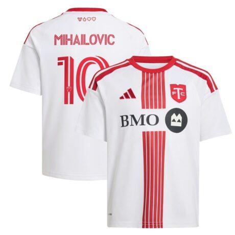 Djordje Mihailovic Toronto FC adidas Youth 2026 Winter Kit Replica Jersey - White - Front View
