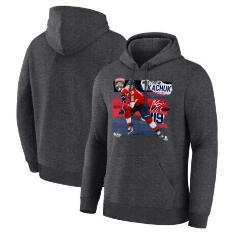 Matthew Tkachuk Florida Panthers Fresh Ice Hoodie - Charcoal - Front View