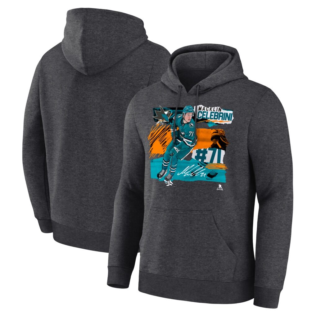 Macklin Celebrini San Jose Sharks Fresh Ice Hoodie