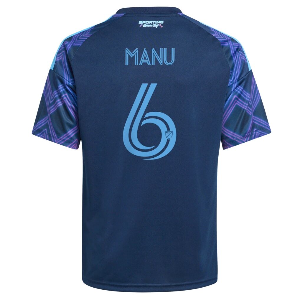 Manu García Sporting Kansas City adidas Youth 2026 The 18th & Vine Kit Replica Jersey