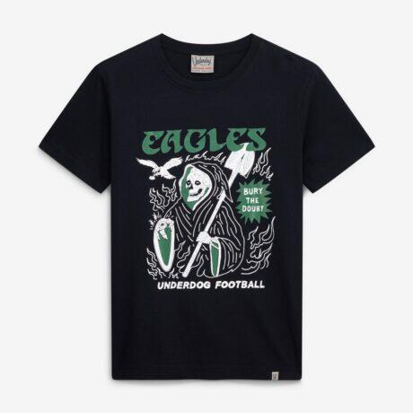 Underdog Apparel x Philadelphia Eagles Heavy Slime Graphic T-Shirt - Black - Front View