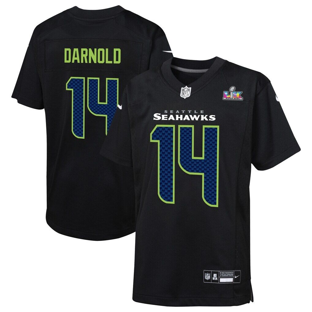 Sam Darnold Seattle Seahawks Nike Youth Super Bowl LX Carbon Fashion Game Jersey