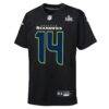 Sam Darnold Seattle Seahawks Nike Youth Super Bowl LX Carbon Fashion Game Jersey - Black - Side View