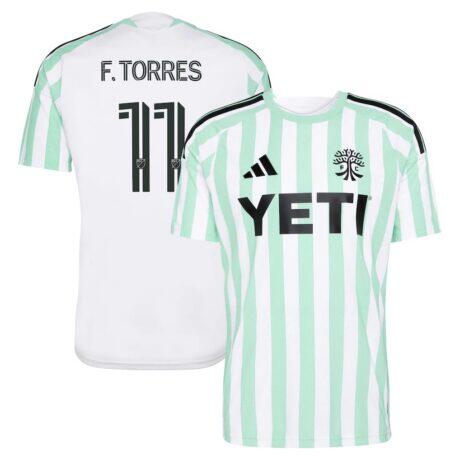 Facundo Torres Austin FC adidas 2026 The Rooted Kit Replica Jersey - White - Front View