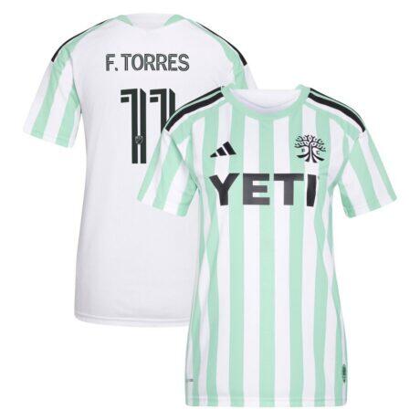 Facundo Torres Austin FC adidas Women's 2026 The Rooted Kit Replica Jersey - White - Front View