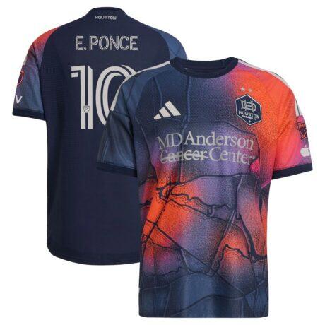 Ezequiel Ponce Houston Dynamo FC adidas 2026 Mission Control On-Field Authentic Patch Jersey - Blue - Front View