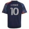 Ezequiel Ponce Houston Dynamo FC adidas Youth 2026 Mission Control Replica Jersey - Blue - Detail View