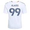João Klauss LA Galaxy adidas Youth 2026 The VeloCITY Kit Replica Jersey - White - Detail View