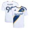 João Klauss LA Galaxy adidas Youth 2026 The VeloCITY Kit Replica Jersey - White - Front View