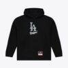 Los Angeles Dodgers Mitchell & Ness Chrome Hoodie - Black - Front View