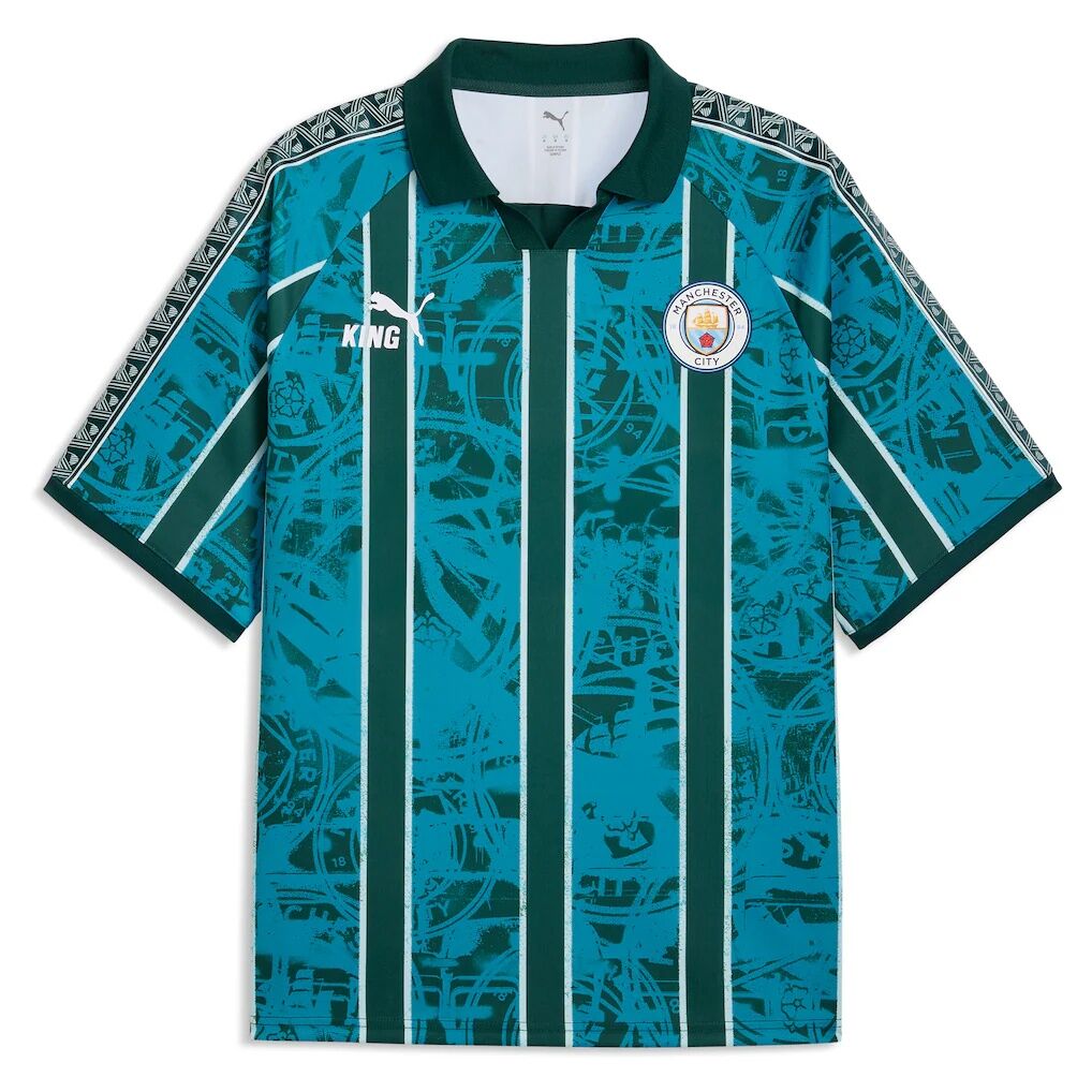Manchester City Puma King Retro Fashion Jersey - Turquoise