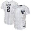 Derek Jeter New York Yankees Nike Youth Home Game Jersey - White - Front View