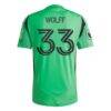 Owen Wolff Austin FC adidas 2025 The Heartbeat On-Field Authentic Jersey - Green - Detail View