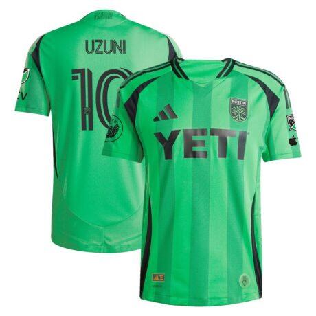 Myrto Uzuni Austin FC adidas 2025 The Heartbeat On-Field Authentic Jersey - Green - Front View