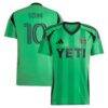 Myrto Uzuni Austin FC adidas 2025 The Heartbeat Kit Replica Jersey - Green - Front View