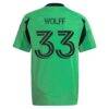 Owen Wolff Austin FC adidas Youth 2025 The Heartbeat Kit Replica Jersey - Green - Detail View