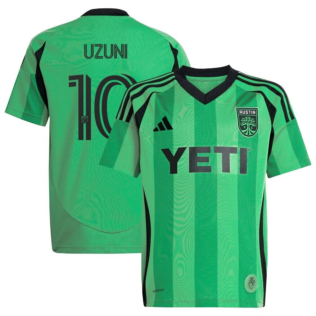 Myrto Uzuni Austin FC adidas Youth 2025 The Heartbeat Kit Replica Jersey