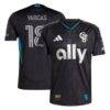 Kerwin Vargas Charlotte FC adidas 2025 Fortress Kit On-Field Authentic Jersey - Black - Front View